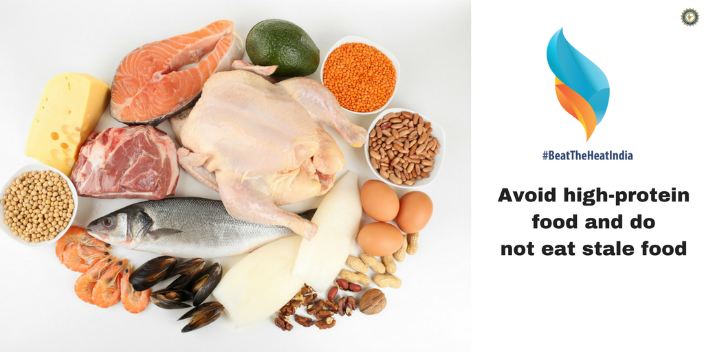 Avoid high-protein food and do not eat stale food